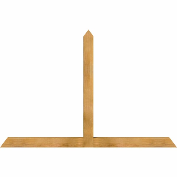 Ekena Millwork Portland Rough Sawn Timber Gable Bracket, Western Red Cedar, 72"W x 48"H x 4"D x 4"F, 16/12 Pitch GBW072X48X0404POR00RWR - main